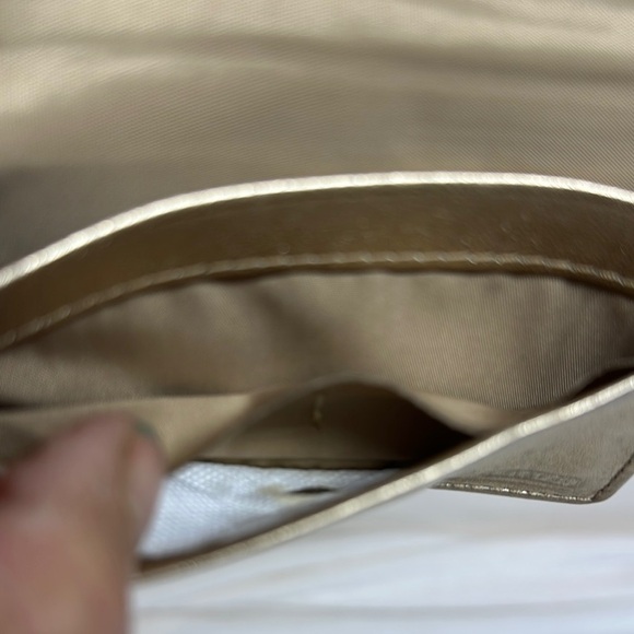 Coach Brown and Cream mini trifold Wallet - Picture 6 of 10